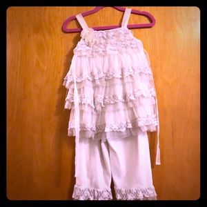 Girl’s Lace Top and Bottom Set